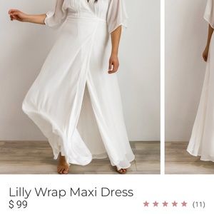 Baltic Born Lilly Wrap Maxi Dress Off White